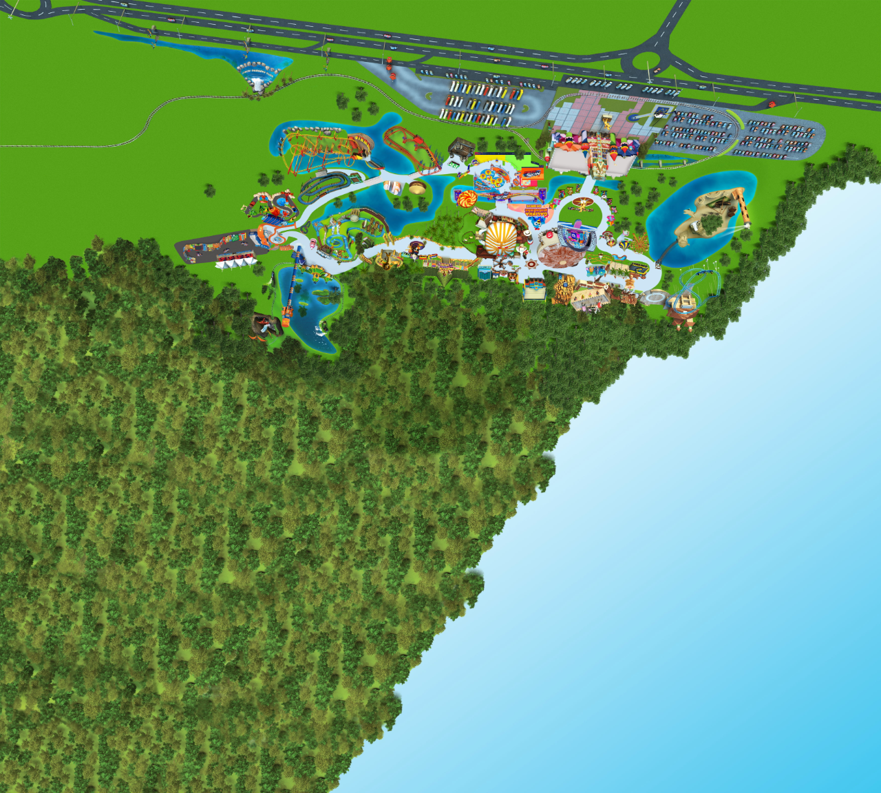 Mapa do parque Beto Carrero World